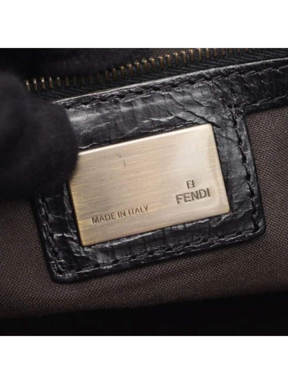 Fendi Handbag Etonico Black Leather